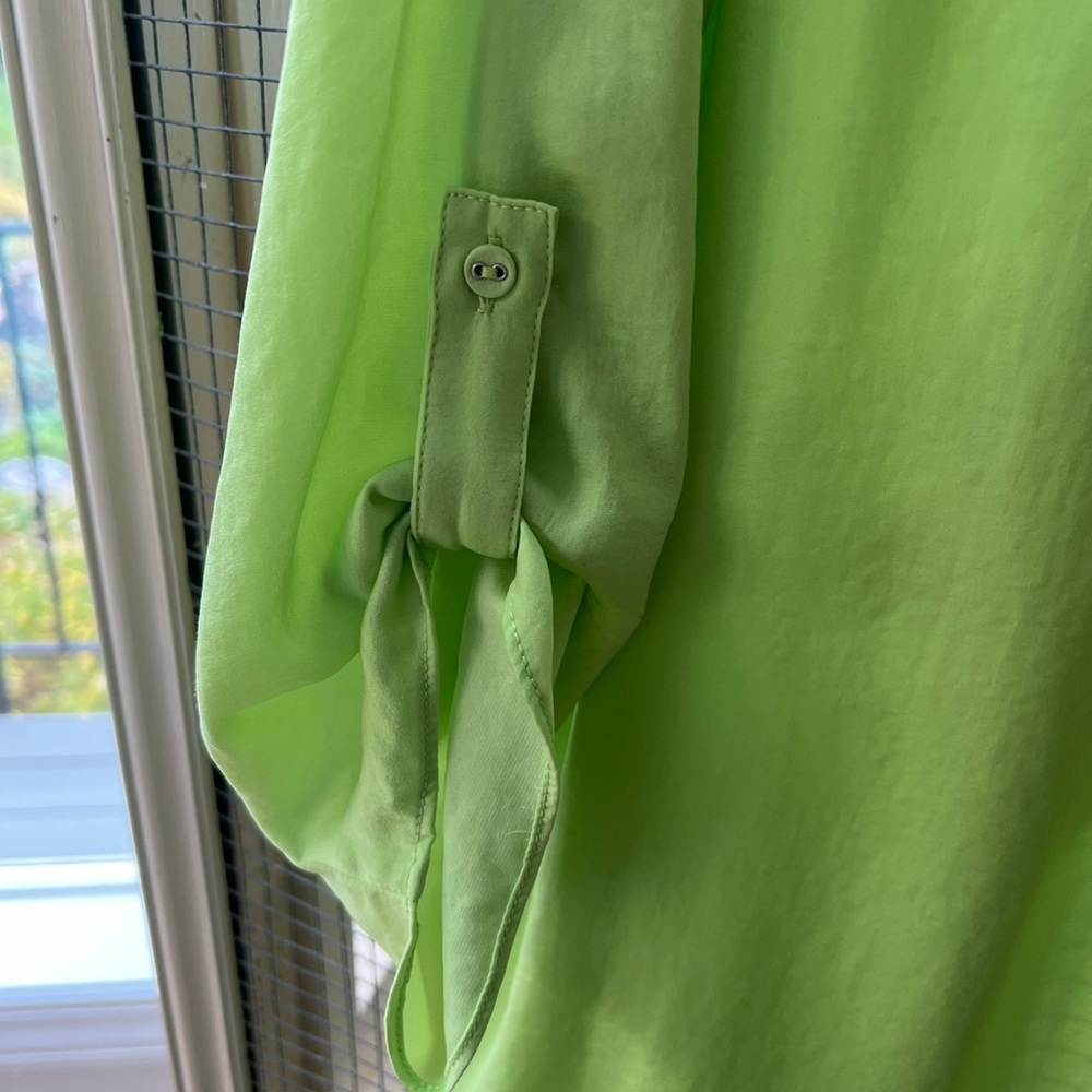 Renuar Bright Green Women's Blouse L - Picture 3 of 6